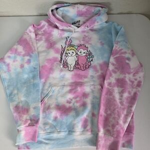 A-Lab Heaven & Hell Pink & Blue Tie Dye Hoodie